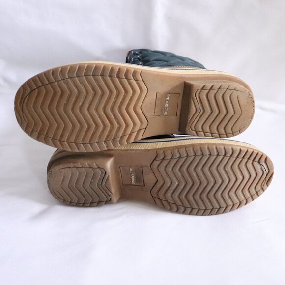 Call It Spring Women's Sz 7.5 Blue/Tan Eraude Winter Lace Up Quilted Snow Boots - Picture 9 of 12